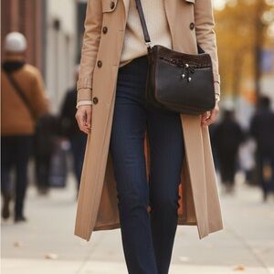 Brighton Black and Brown Crossbody Bag